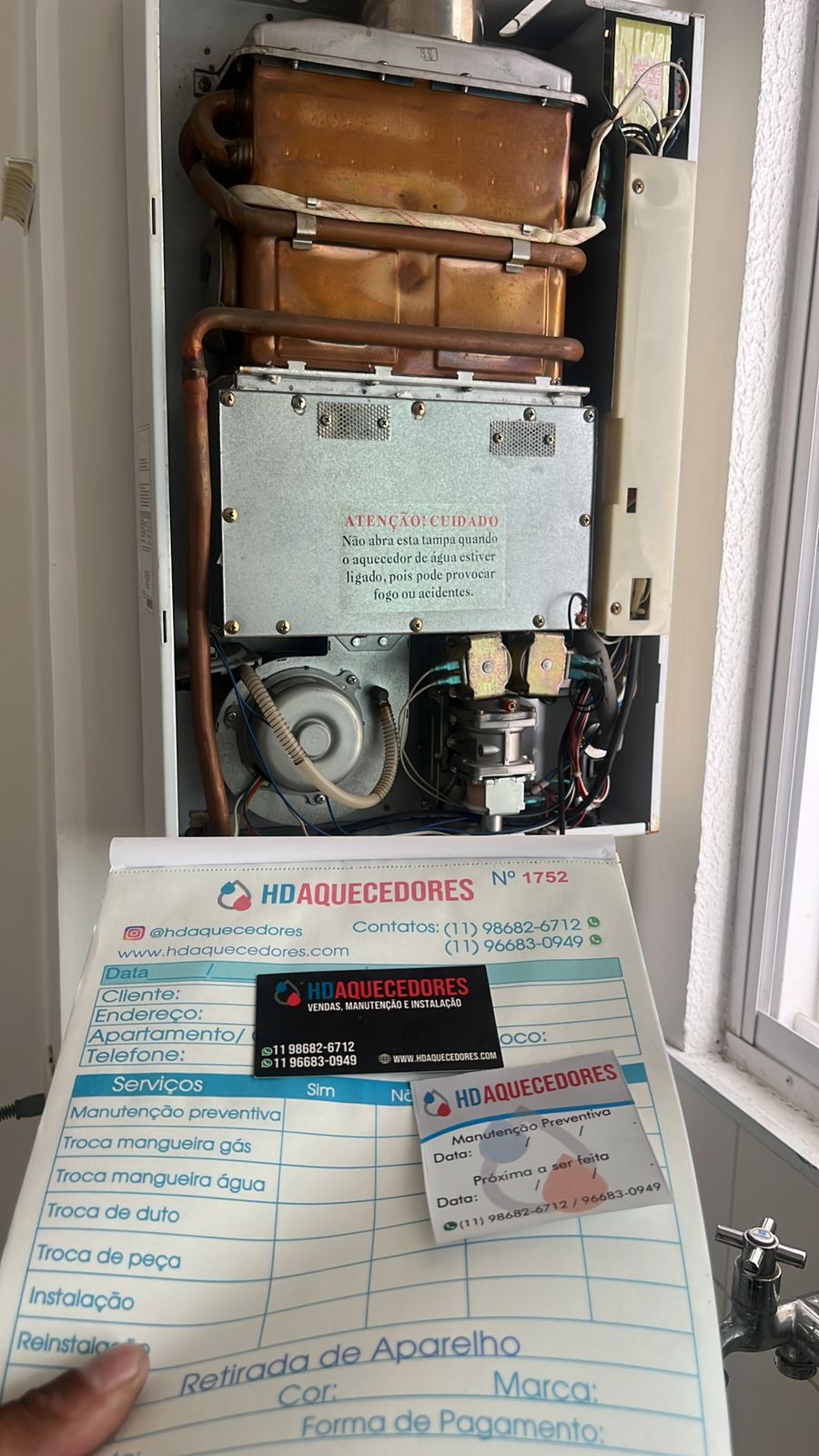 Limpeza de aquecedor